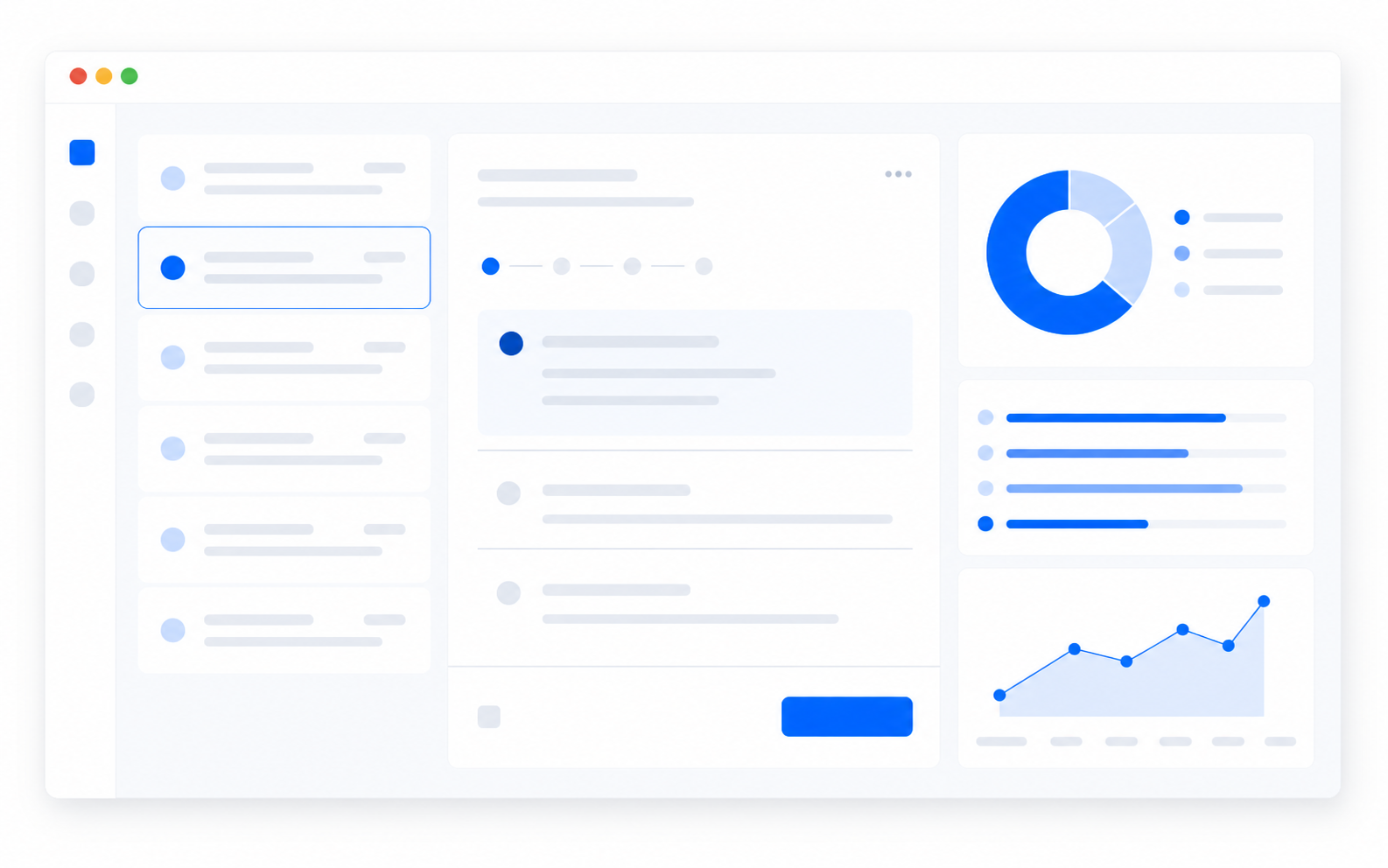 Project view for planning custom software