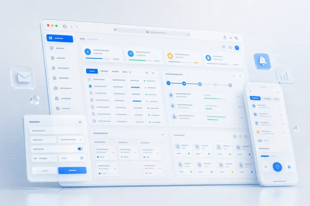 Shared software overview for enquiries, tasks, appointments and documents